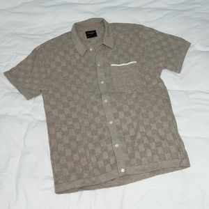 Abercrombie & Fitch Short Sleeve Button Up Sweater